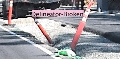 Delineator-Broken
